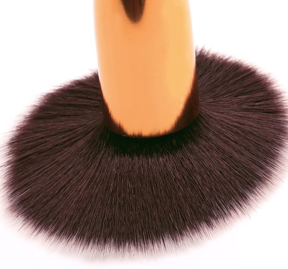 مجموعة فرش المكياج الاحترافية من جيسيب، 8 قطع من فرش المكياج الأبيض/الذهبي، مع حقيبة