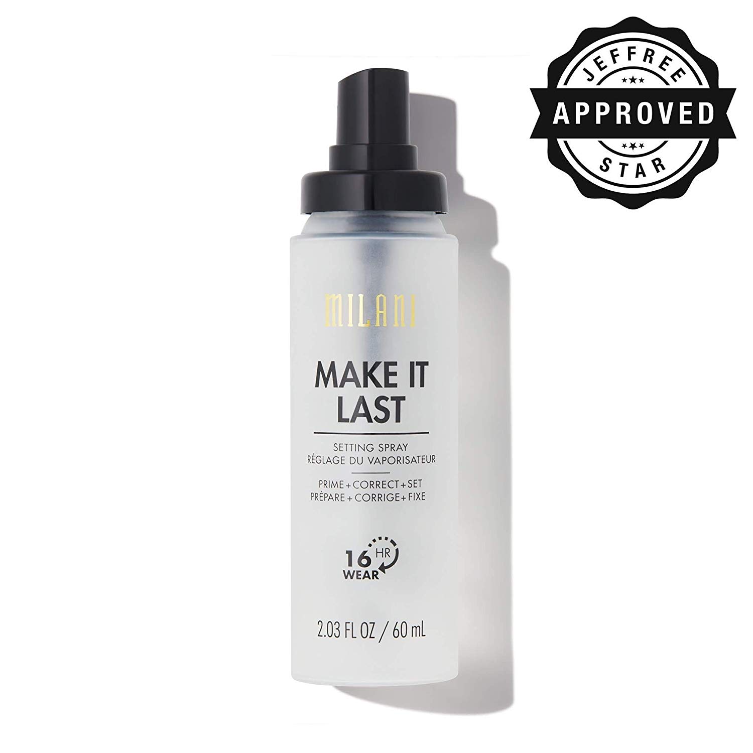 بخاخ ميك ات لاست مثبت من ميلاني - برايم + تصحيح + مجموعة (2.0 ملليتر). أونصة.) بخاخ مثبت للمكياج خالٍ من القسوة من مواد نباتية، وطلاء للبشرة يدوم طويلاً.